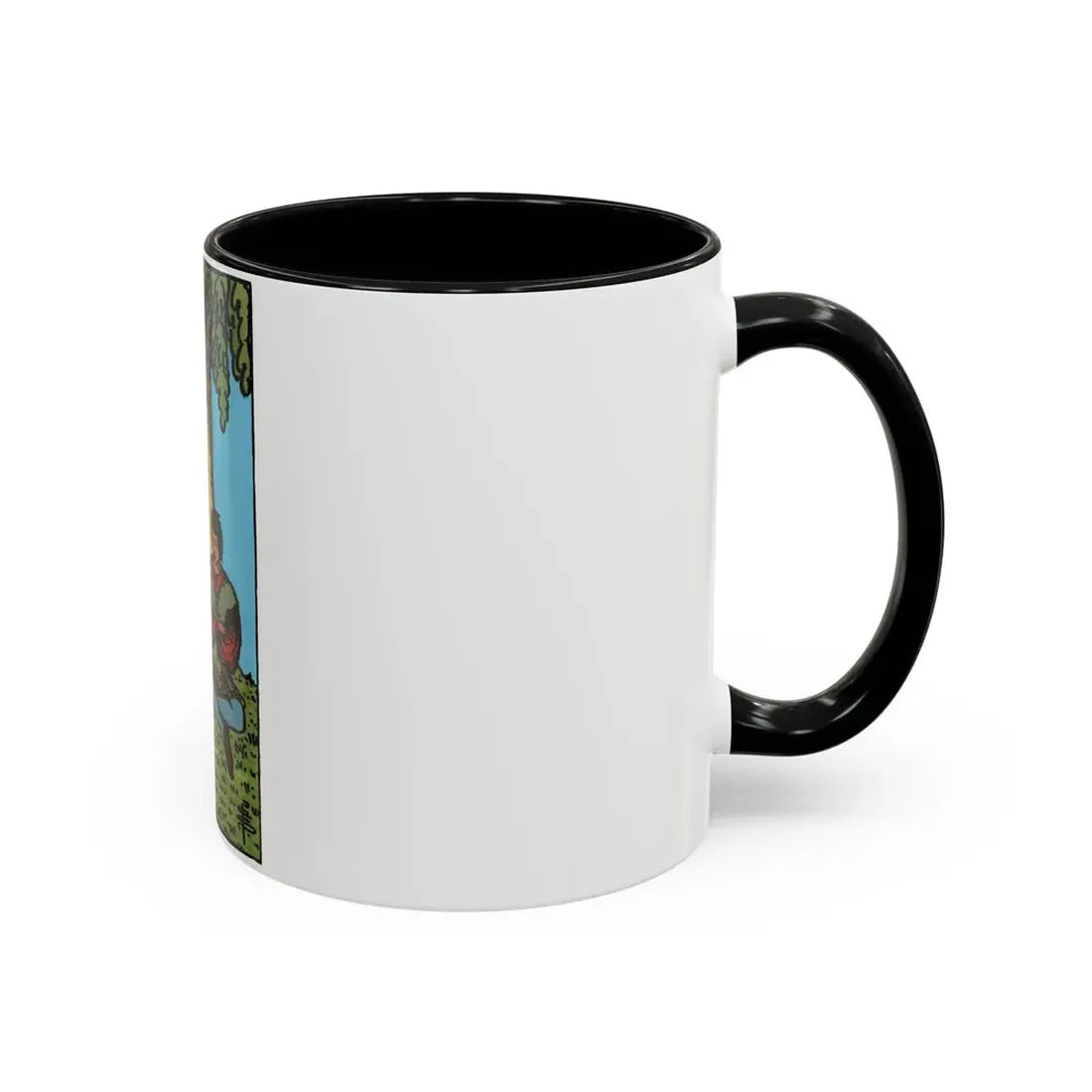The 4 of Cups (Tarot Card) Accent Coffee Mug - Go Mug Yourself