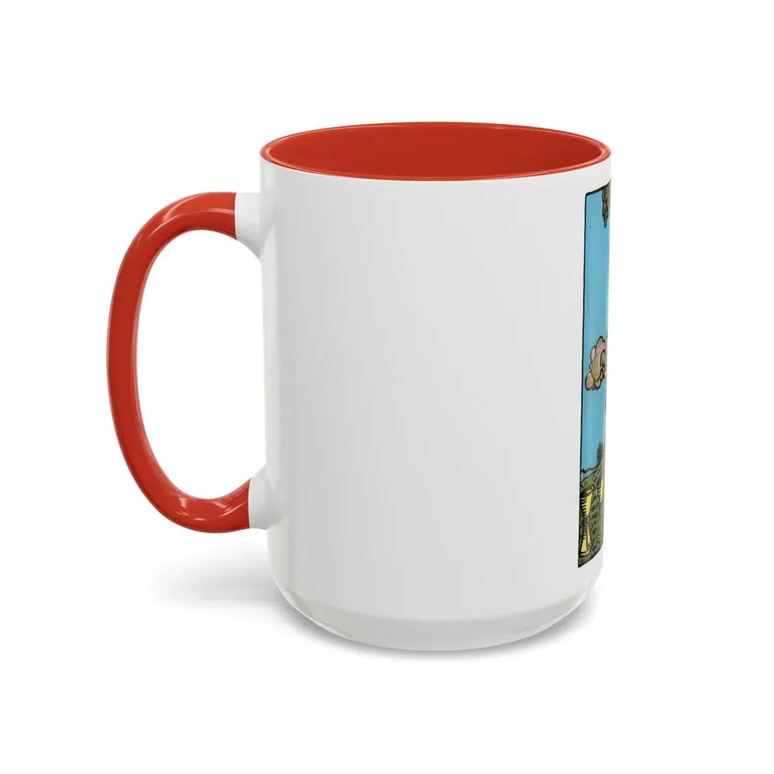 The 4 of Cups (Tarot Card) Accent Coffee Mug - Go Mug Yourself