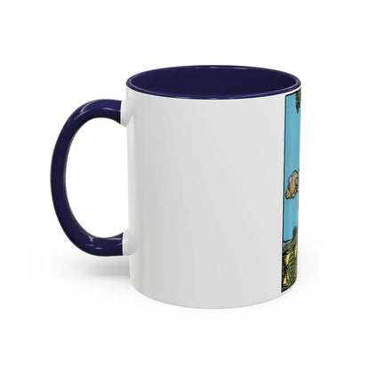 The 4 of Cups (Tarot Card) Accent Coffee Mug - Go Mug Yourself