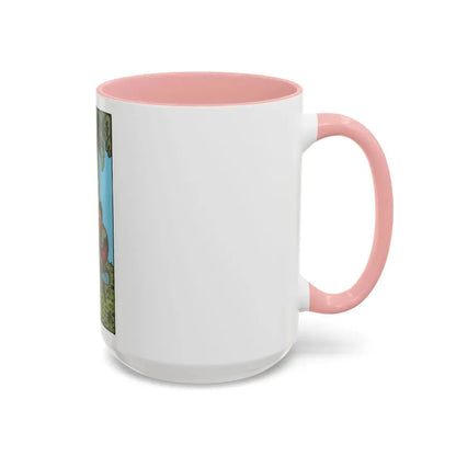 The 4 of Cups (Tarot Card) Accent Coffee Mug - Go Mug Yourself