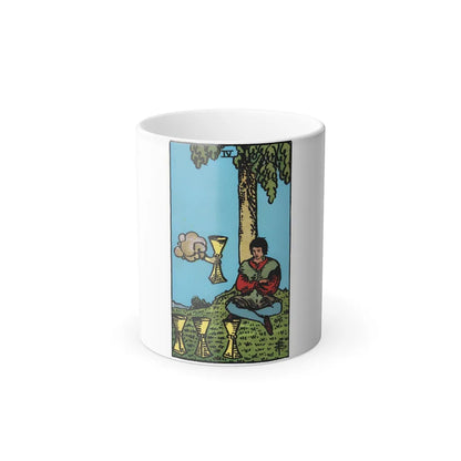 The 4 of Cups (Tarot Card) Color Changing Mug 11oz-11oz-Go Mug Yourself