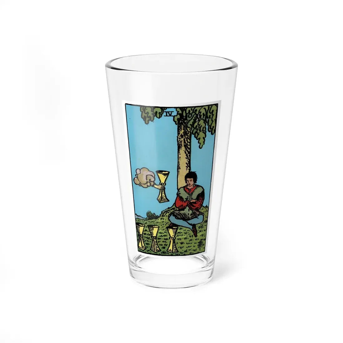 The 4 of Cups (Tarot Card) Pint Glass 16oz 16oz - Go Mug Yourself