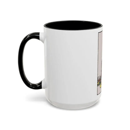 The 4 of Pentacles (Tarot Card) Accent Coffee Mug - Go Mug Yourself