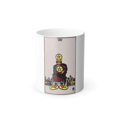 The 4 of Pentacles (Tarot Card) Color Changing Mug 11oz 11oz - Go Mug Yourself
