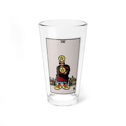 The 4 of Pentacles (Tarot Card) Pint Glass 16oz-16oz-Go Mug Yourself