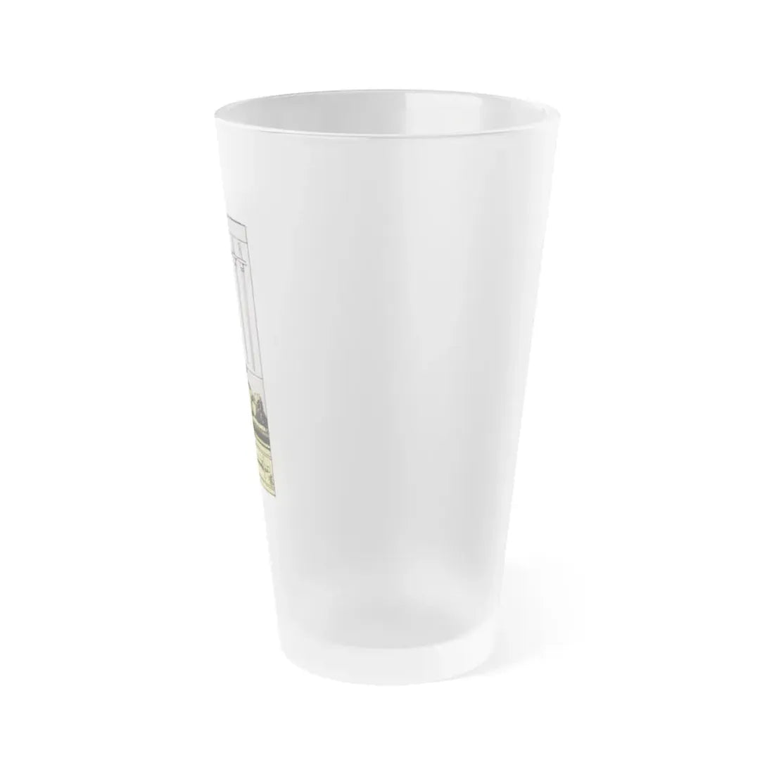 The 4 of Swords (Tarot Card) Frosted Pint Glass 16oz - Go Mug Yourself