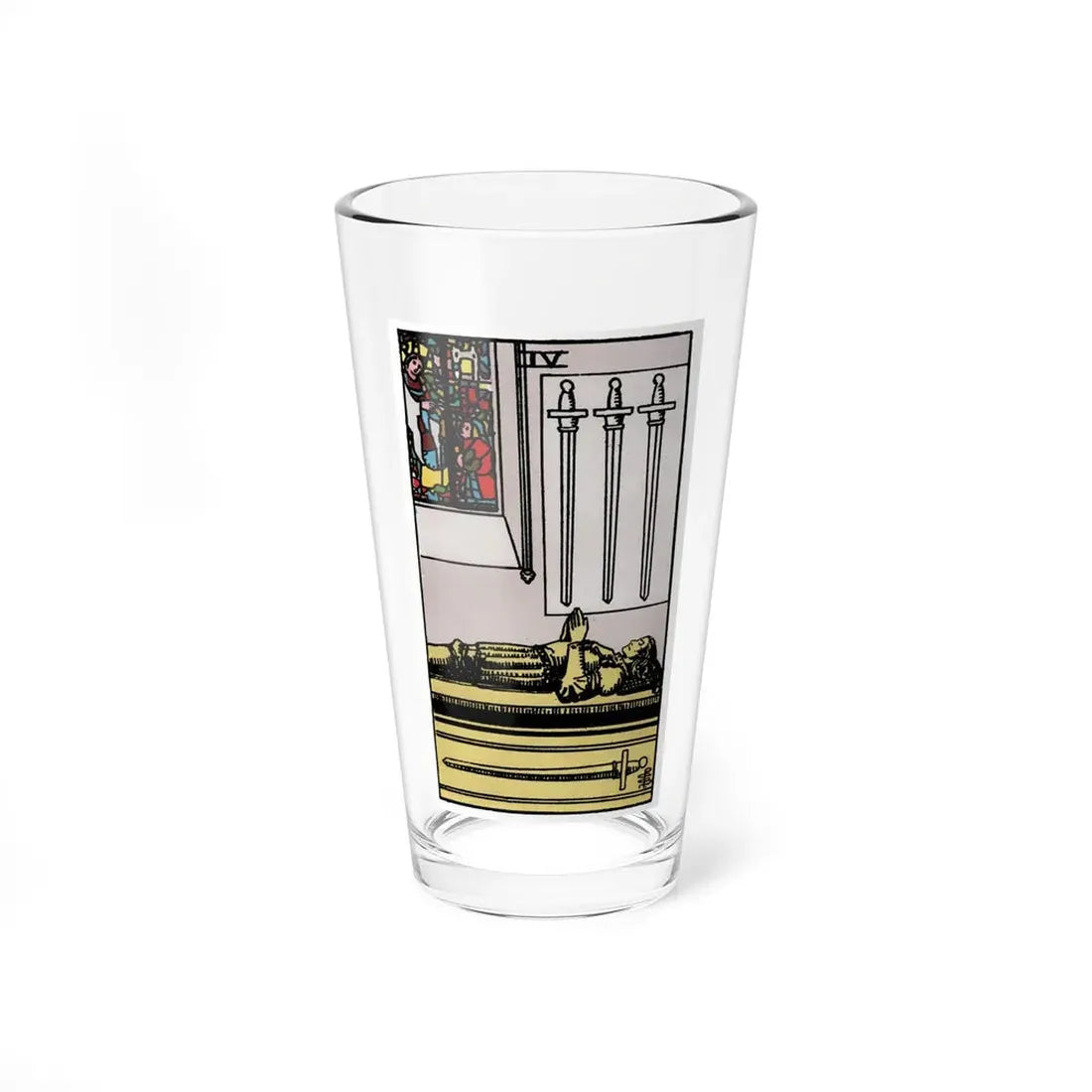 The 4 of Swords (Tarot Card) Pint Glass 16oz 16oz - Go Mug Yourself