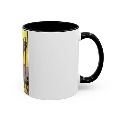 The 4 of Wands (Tarot Card) Accent Coffee Mug - Go Mug Yourself