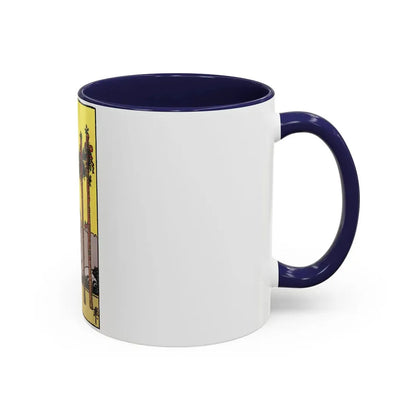 The 4 of Wands (Tarot Card) Accent Coffee Mug - Go Mug Yourself