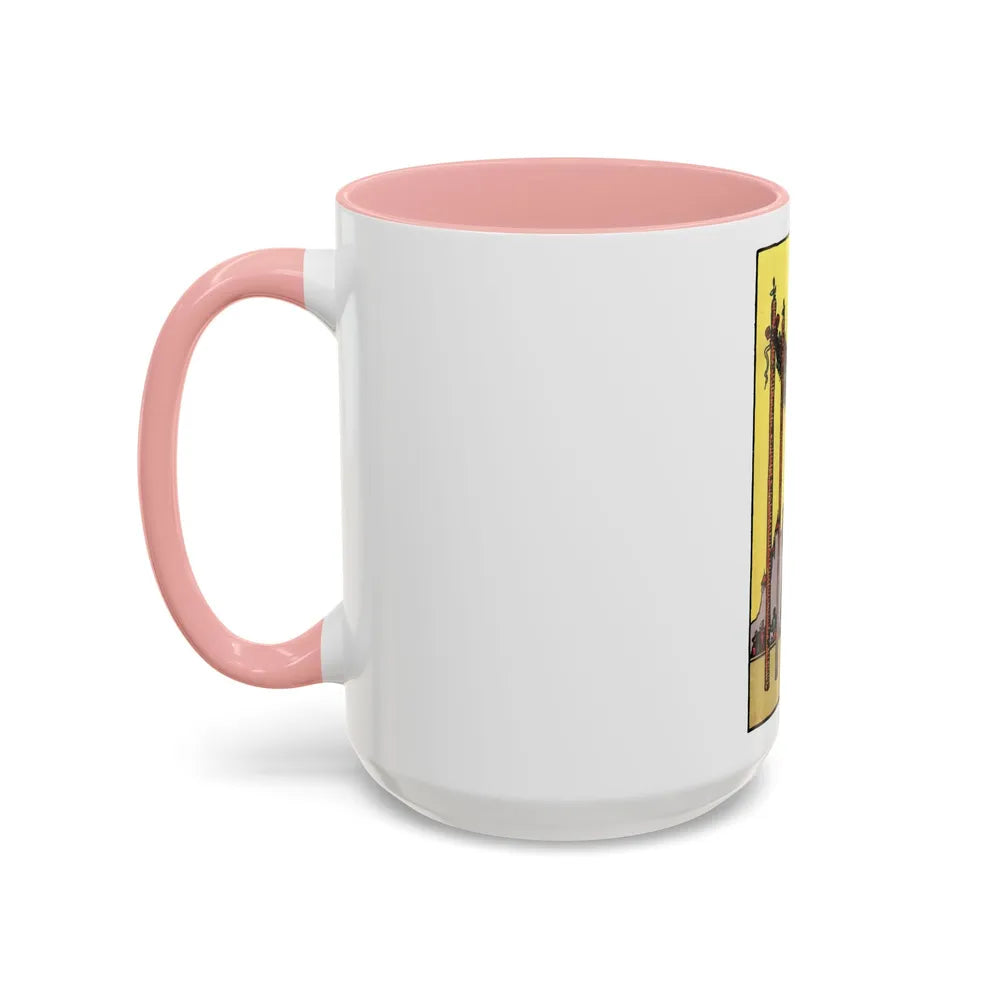 The 4 of Wands (Tarot Card) Accent Coffee Mug-Go Mug Yourself