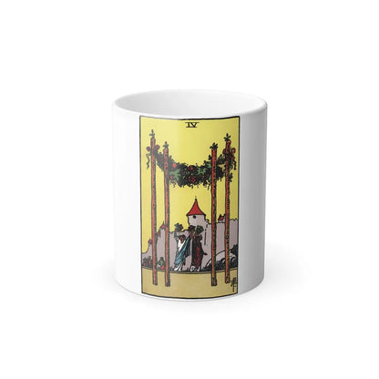 The 4 of Wands (Tarot Card) Color Changing Mug 11oz-11oz-Go Mug Yourself