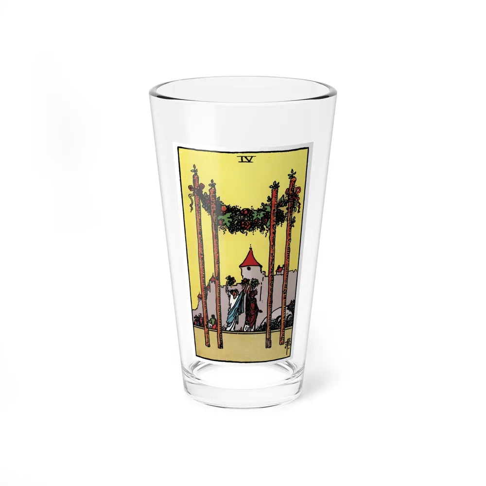 The 4 of Wands (Tarot Card) Pint Glass 16oz-16oz-Go Mug Yourself