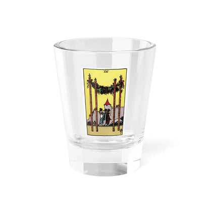 The 4 of Wands (Tarot Card) Shot Glass 1.5oz 1.5oz - Go Mug Yourself