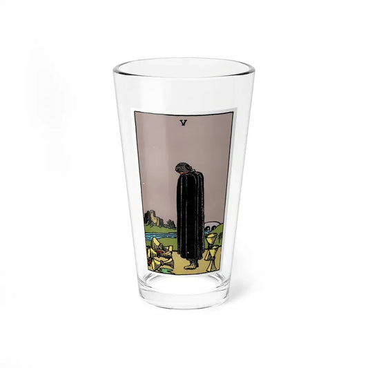 The 5 of Cups (Tarot Card) Pint Glass 16oz 16oz - Go Mug Yourself