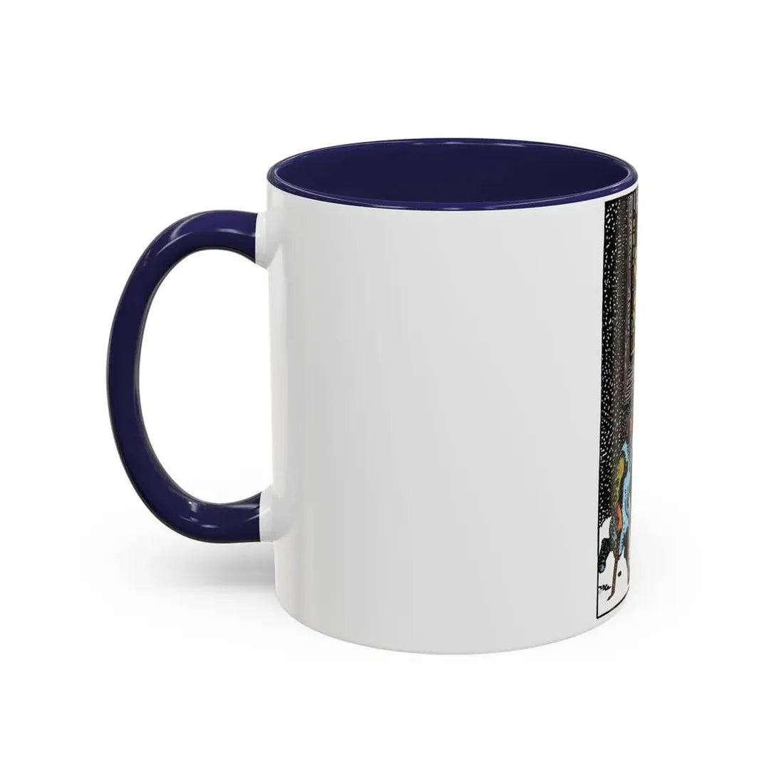 The 5 of Pentacles (Tarot Card) Accent Coffee Mug - Go Mug Yourself