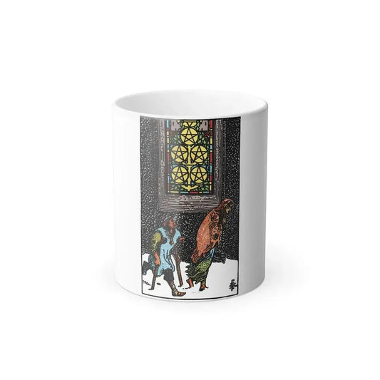 The 5 of Pentacles (Tarot Card) Color Changing Mug 11oz 11oz - Go Mug Yourself