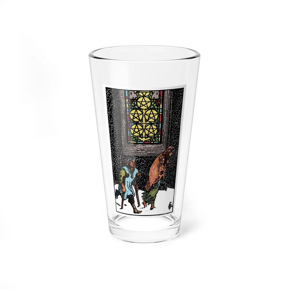 The 5 of Pentacles (Tarot Card) Pint Glass 16oz-16oz-Go Mug Yourself