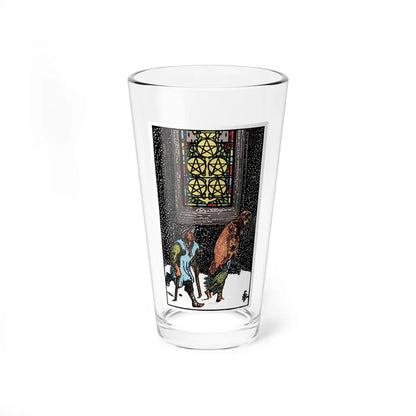 The 5 of Pentacles (Tarot Card) Pint Glass 16oz 16oz - Go Mug Yourself