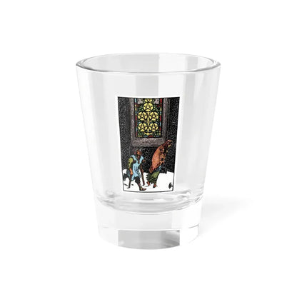 The 5 of Pentacles (Tarot Card) Shot Glass 1.5oz 1.5oz - Go Mug Yourself