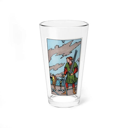The 5 of Swords (Tarot Card) Pint Glass 16oz 16oz - Go Mug Yourself