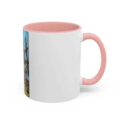 The 5 of Wands (Tarot Card) Accent Coffee Mug - Go Mug Yourself
