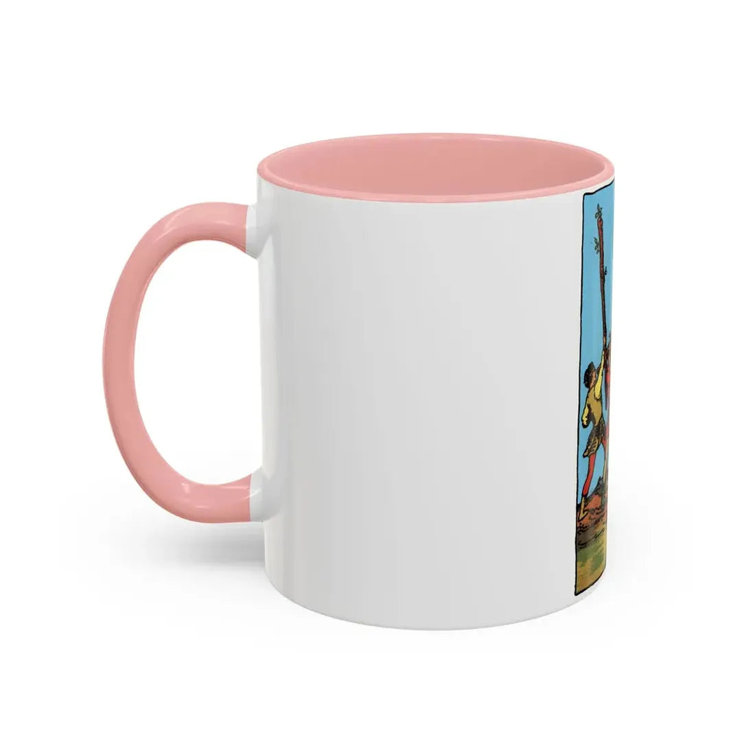 The 5 of Wands (Tarot Card) Accent Coffee Mug - Go Mug Yourself
