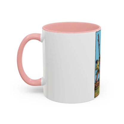 The 5 of Wands (Tarot Card) Accent Coffee Mug - Go Mug Yourself