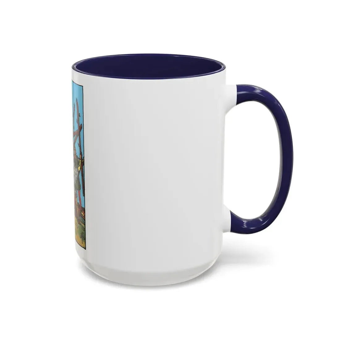 The 5 of Wands (Tarot Card) Accent Coffee Mug - Go Mug Yourself