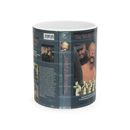 THE 5TH DAY OF PEACE VIDEO GEMS THE MOST BIZARRE EXECUTION IN THE ANNALS OF HISTORY (VHS COVER) - White Coffee Mug-11oz-Go Mug Yourself