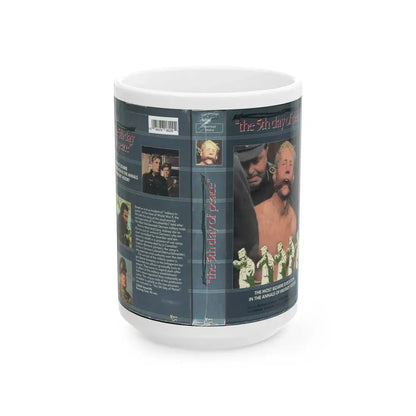 THE 5TH DAY OF PEACE VIDEO GEMS THE MOST BIZARRE EXECUTION IN THE ANNALS OF HISTORY (VHS COVER) - White Coffee Mug 15oz - Go Mug Yourself