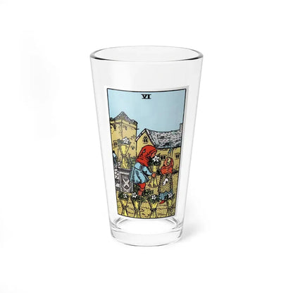 The 6 of Cups (Tarot Card) Pint Glass 16oz 16oz - Go Mug Yourself