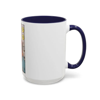 The 6 of Pentacles (Tarot Card) Accent Coffee Mug - Go Mug Yourself