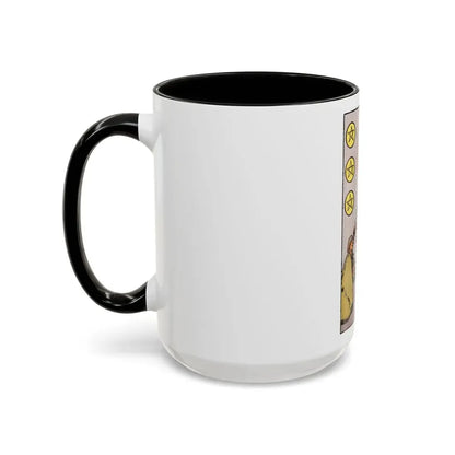 The 6 of Pentacles (Tarot Card) Accent Coffee Mug - Go Mug Yourself