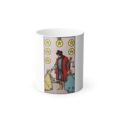 The 6 of Pentacles (Tarot Card) Color Changing Mug 11oz-11oz-Go Mug Yourself