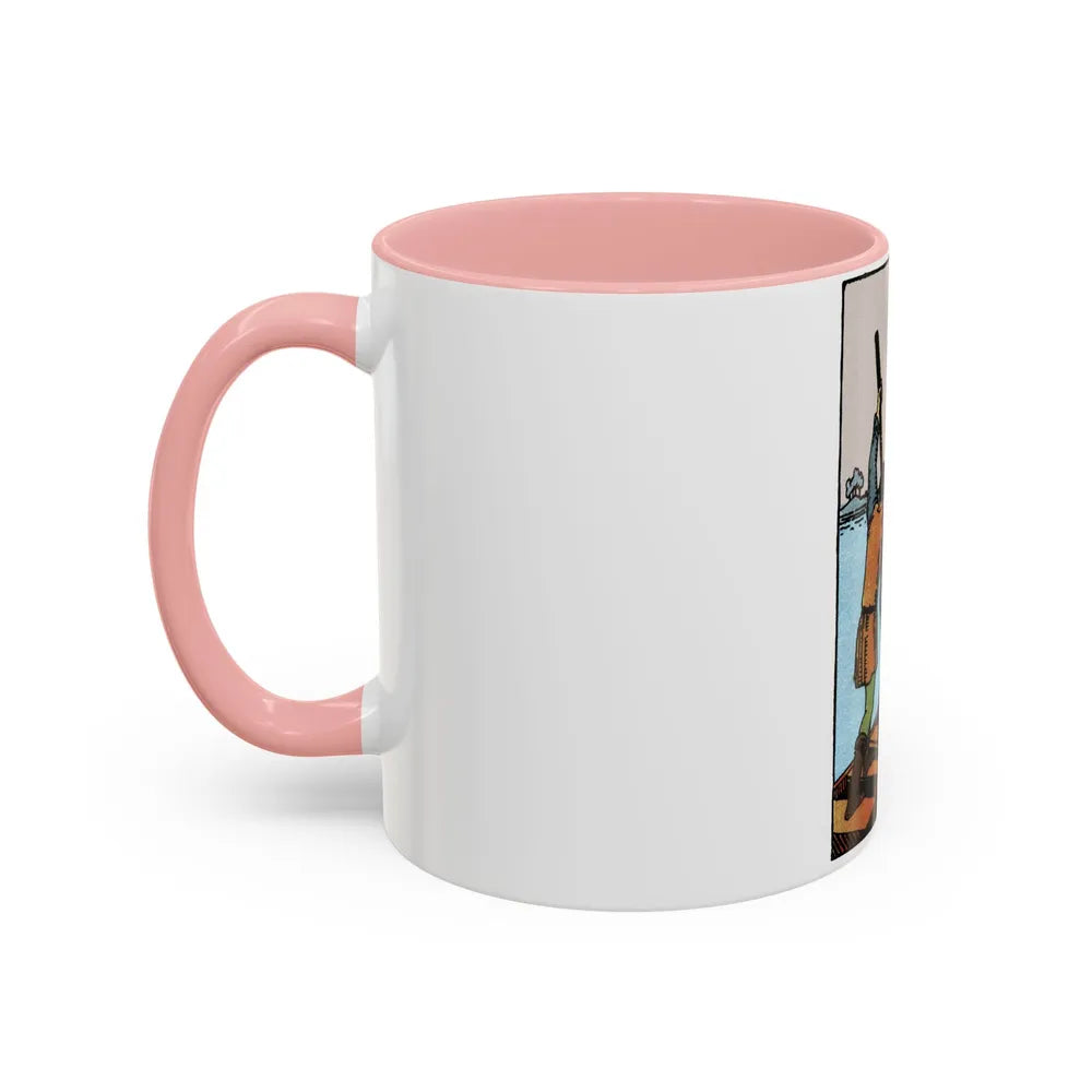 The 6 of Swords (Tarot Card) Accent Coffee Mug-Go Mug Yourself