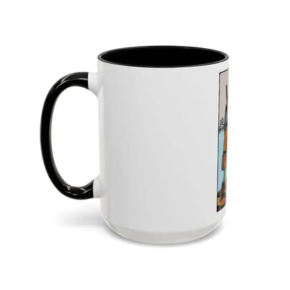 The 6 of Swords (Tarot Card) Accent Coffee Mug - Go Mug Yourself
