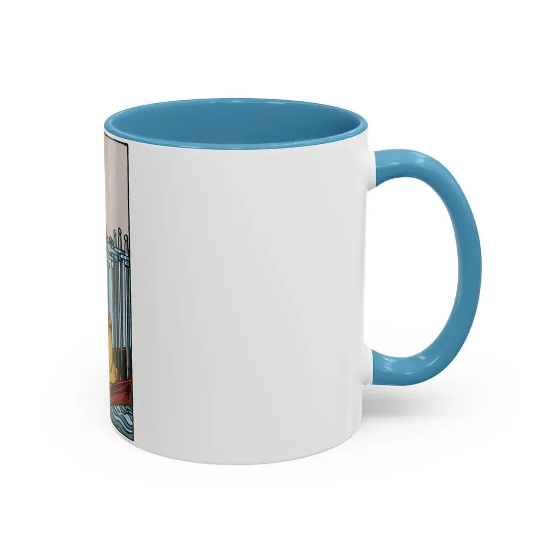 The 6 of Swords (Tarot Card) Accent Coffee Mug - Go Mug Yourself