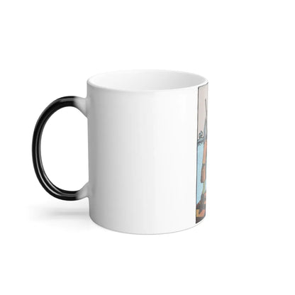 The 6 of Swords (Tarot Card) Color Changing Mug 11oz-Go Mug Yourself