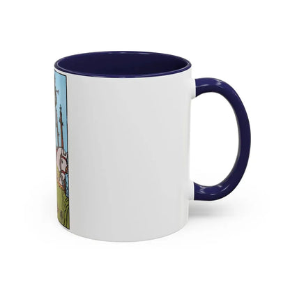 The 6 of Wands (Tarot Card) Accent Coffee Mug - Go Mug Yourself