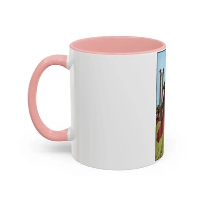 The 6 of Wands (Tarot Card) Accent Coffee Mug - Go Mug Yourself