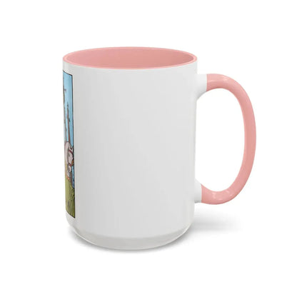 The 6 of Wands (Tarot Card) Accent Coffee Mug - Go Mug Yourself