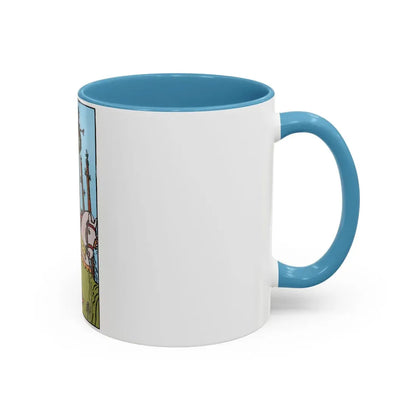 The 6 of Wands (Tarot Card) Accent Coffee Mug - Go Mug Yourself