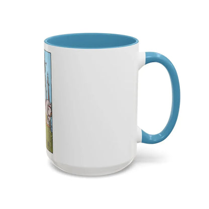 The 6 of Wands (Tarot Card) Accent Coffee Mug - Go Mug Yourself