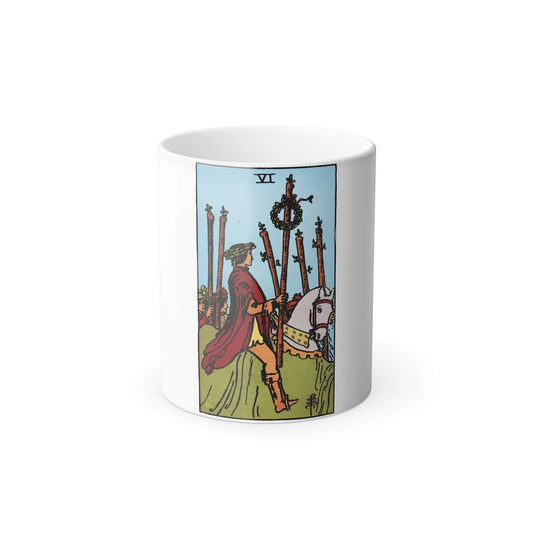 The 6 of Wands (Tarot Card) Color Changing Mug 11oz-11oz-Go Mug Yourself