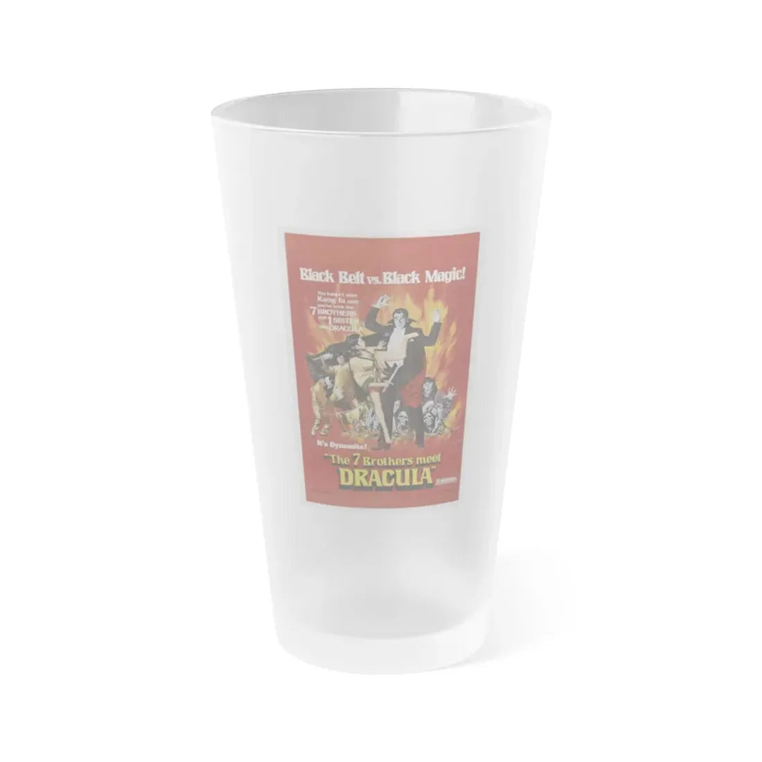THE 7 BROTHERS MEET DRACULA 1974 Movie Poster - Frosted Pint Glass 16oz Default Title - Go Mug Yourself