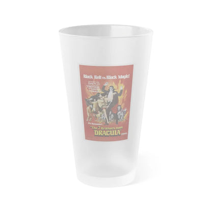 THE 7 BROTHERS MEET DRACULA 1974 Movie Poster - Frosted Pint Glass 16oz-Go Mug Yourself