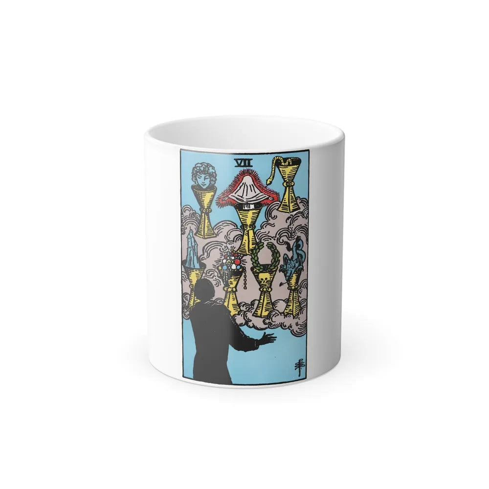 The 7 of Cups (Tarot Card) Color Changing Mug 11oz-11oz-Go Mug Yourself