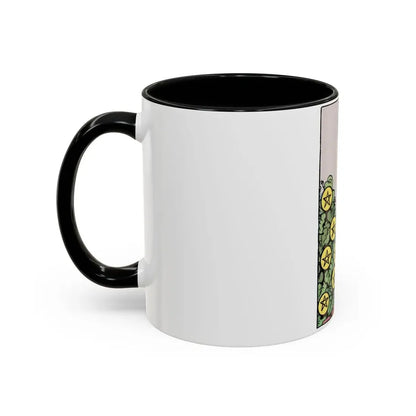 The 7 of Pentacles (Tarot Card) Accent Coffee Mug - Go Mug Yourself
