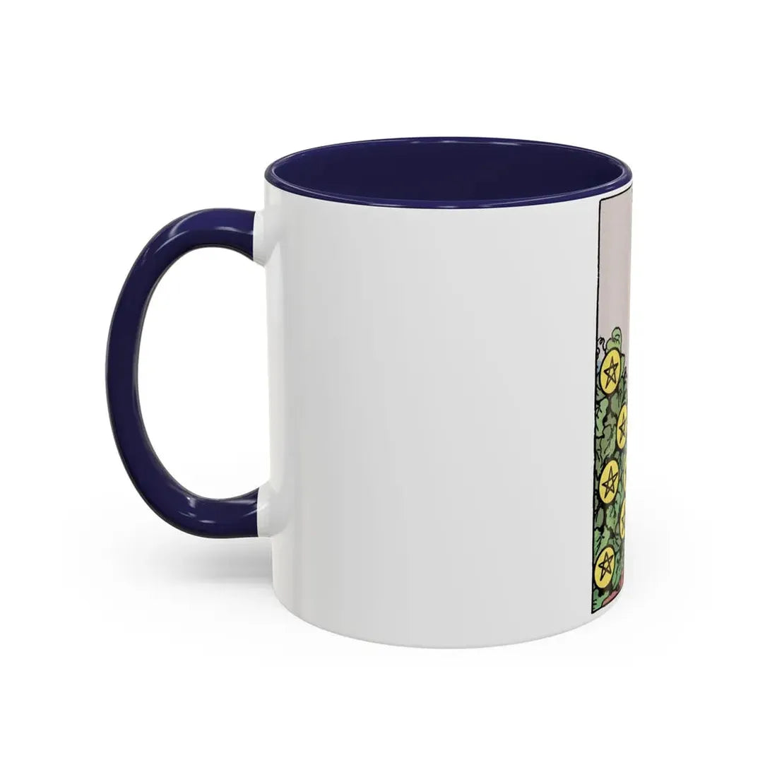The 7 of Pentacles (Tarot Card) Accent Coffee Mug - Go Mug Yourself