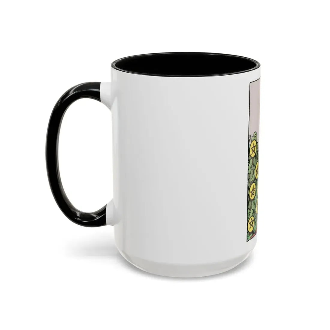 The 7 of Pentacles (Tarot Card) Accent Coffee Mug - Go Mug Yourself